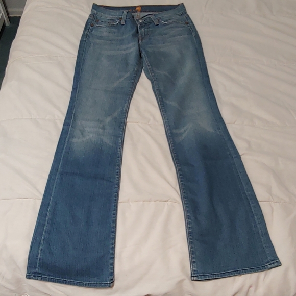 7 For All Mankind Women's Light Wash Bootcut Jeans 27 - Picture 7 of 10